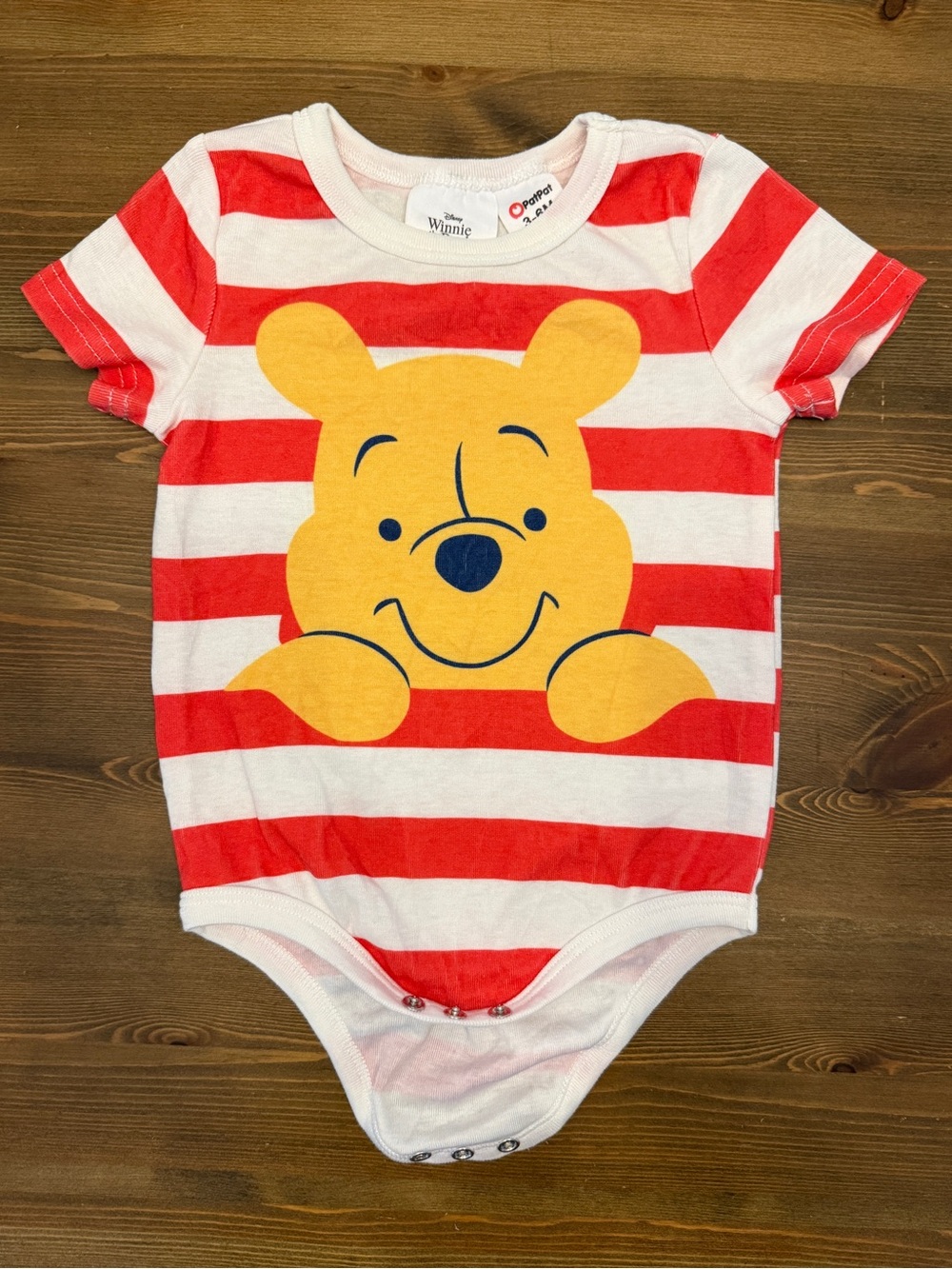 Disney Winnie The Pooh PatPat Short-Sleeve Onesie (3-6M)